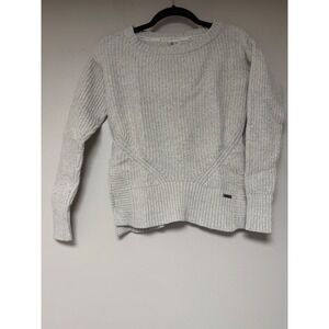 TOMS for Target Sweater Women Small Oatmeal Gold Shimmer Ribbed Pullover EX